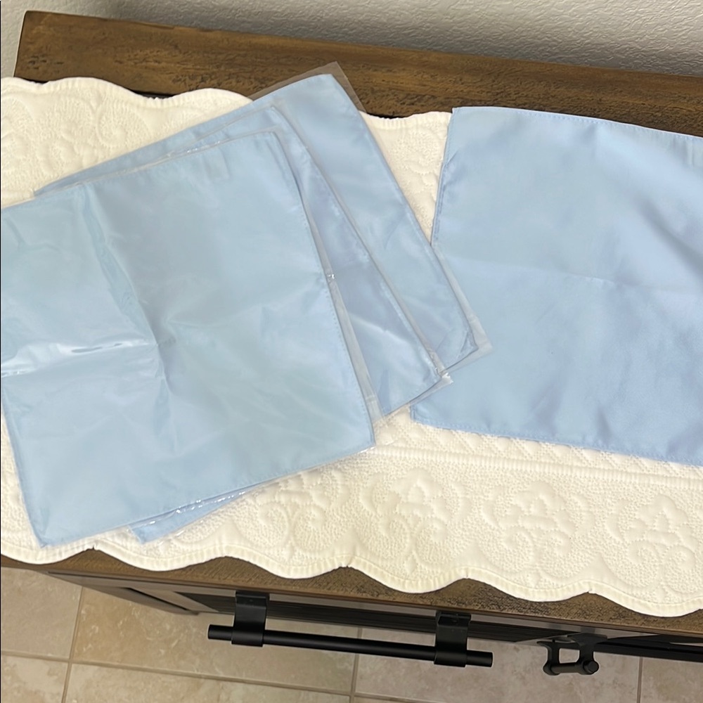 Light Blue Men’s Pocket Squares (4)